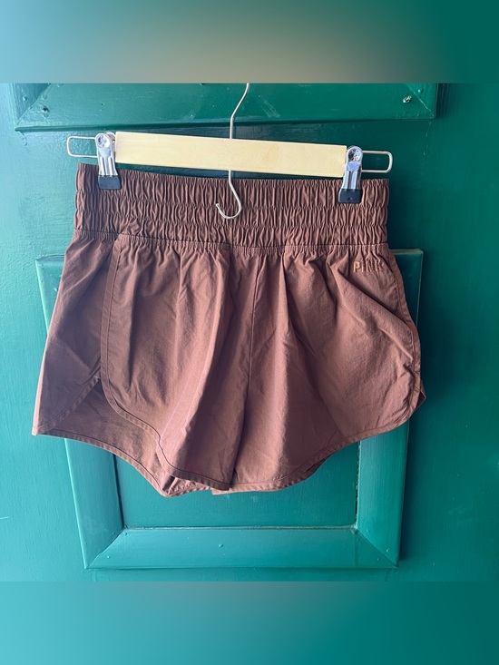 PINK Victoria's Secret Pants - Active USA Brown Women's Athletic Shorts with Elastic Waist